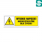 Wysokie napięcie! Niebezpieczne dla życia! Typ B