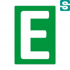 naklejki E EXIT WYJŚCIE