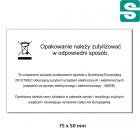 Nalepki Opakowanie należy zutylizować