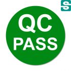 Naklejki QC Pass drugiej jakości