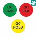 Naklejki QC Pass Fail Hold fi 10 mm drugiej jakości