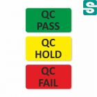 Naklejki QC Pass Fail Hold 64 x 34 mm