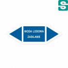 Strzałki, etykiety, nalepki, naklejki do znakowania rurociągów 105x37mm