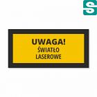 Nalepki Uwaga! Światło laserowe