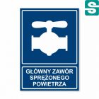 Nalepki Główny zawór sprężonego powietrza 75 x 105 mm
