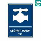 Nalepki Główny zawór C.O. 75 x 105 mm