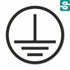 Naklejki uziemienie z folii samoprzylepnej fi 20 mm. 69 szt