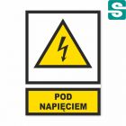 Nalepki Pod napięciem 50 x 70 mm