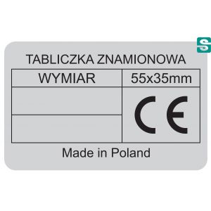 Bezpłatny projekt wymiarowej tabliczki informacyjnej