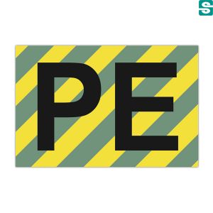 Naklejki PE z folii samoprzylepnej żółtej 36 szt. 20 x 30 mm