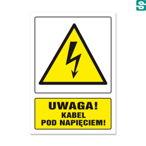 Uwaga! Kabel pod napięciem!
