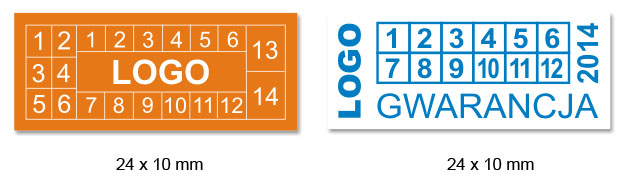 Nalepki gwarancyjne 24 x 10 mm