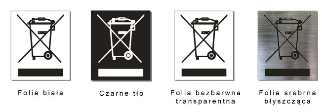 Nalepki kosz elektrośmieci