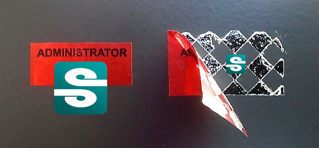 Stickery folia VOID metaliczna czerwona szachownica